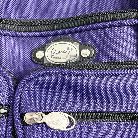 Ricardo BEVERLY HILLS Purple Travel Bag Carry On Crossbody Luggage Perfect Condi - Picture 7 of 14